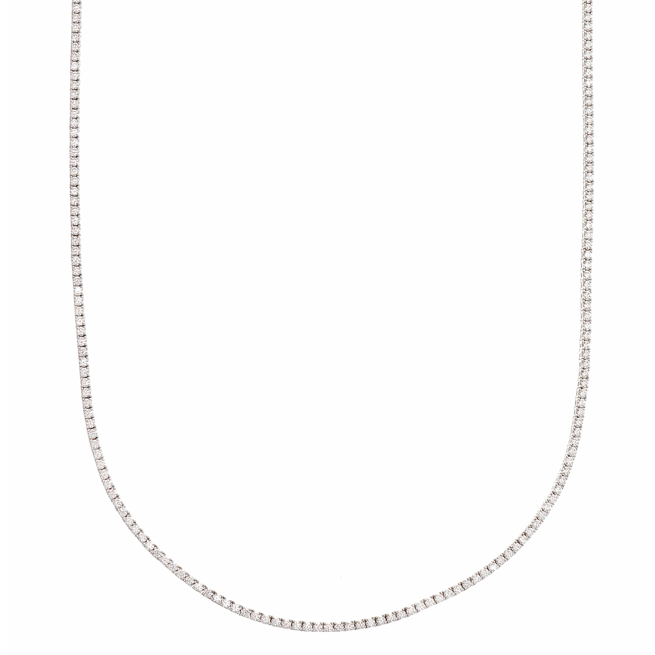 Classic Diamond Tennis Necklace-Bijoux Village Fine Jewellers