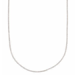 Luxe Square Tennis Necklace-Necklace-Bijoux Village Fine Jewellers