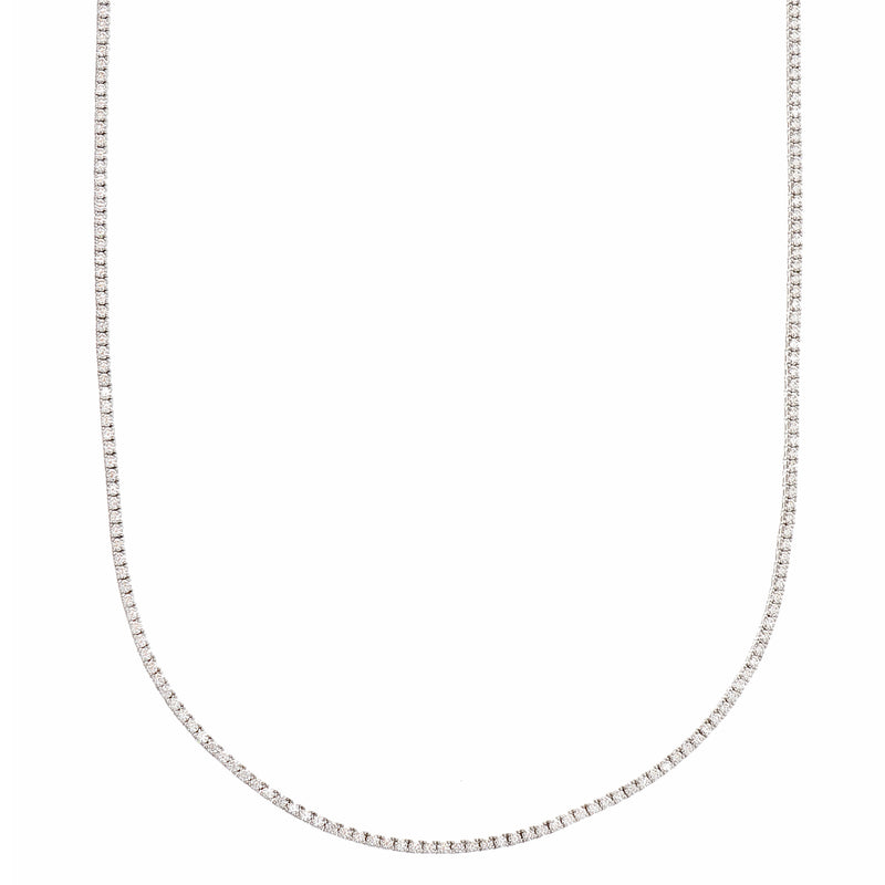 Classic Diamond Tennis Necklace-Bijoux Village Fine Jewellers