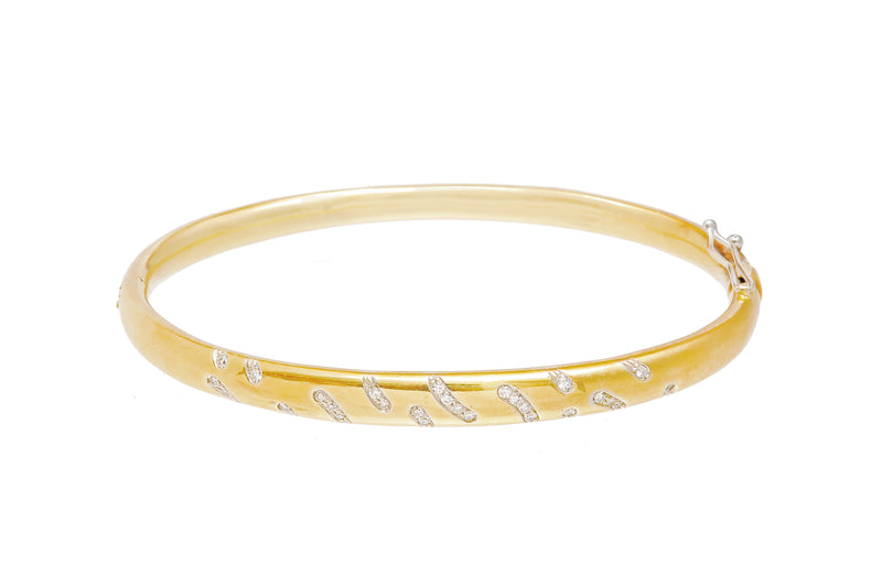 Yellow Gold Diamond Bangle – 0.35 CT-18 Karat-Bijoux Village Fine Jewellers