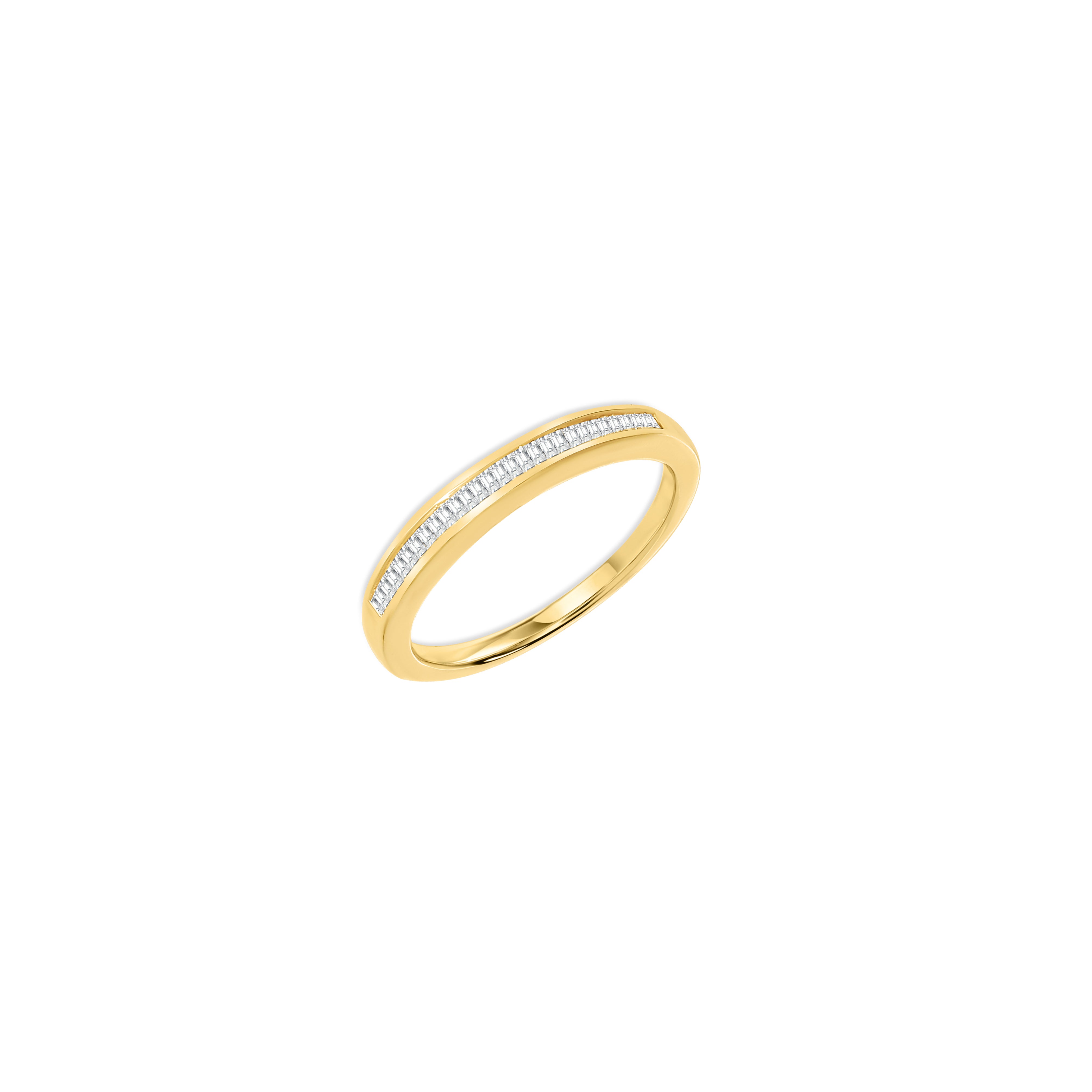 Channel-Set Baguette Diamond Band-18 Karat-Bijoux Village Fine Jewellers