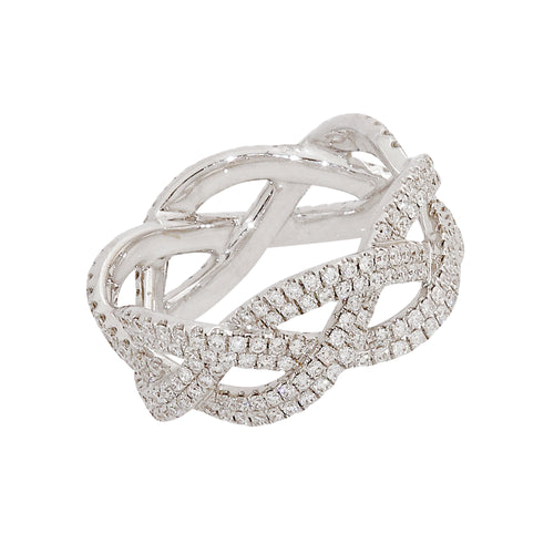 Braided Diamond Band-rings-Bijoux Village Fine Jewellers