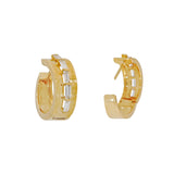 Baguette Diamond Huggies-18 Karat-Bijoux Village Fine Jewellers