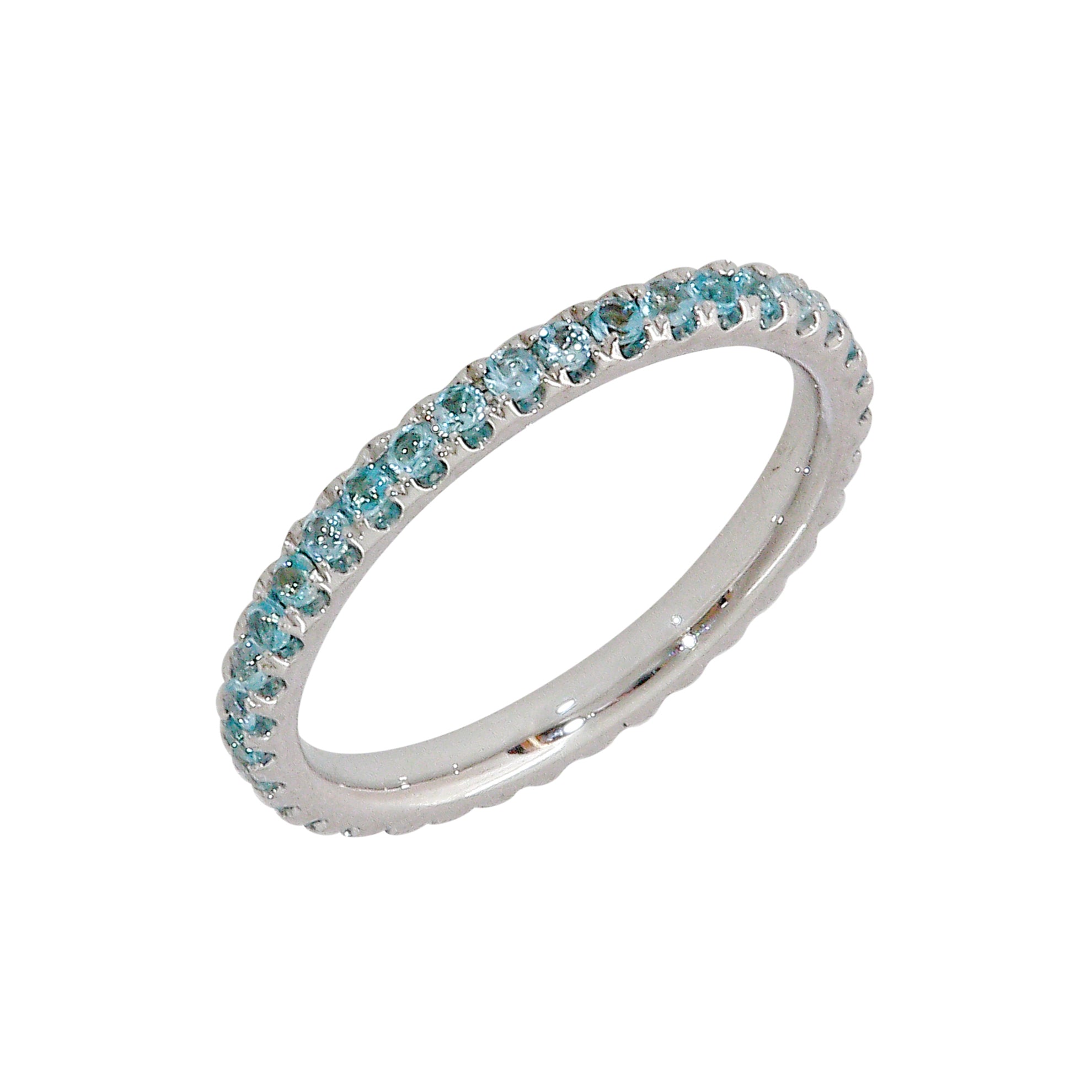 Light Blue Topaz Eternity Band-Diamond-Bijoux Village Fine Jewellers