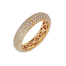 Load image into Gallery viewer, Pink Gold and Diamond Pave Ring-rings-Bijoux Village Fine Jewellers
