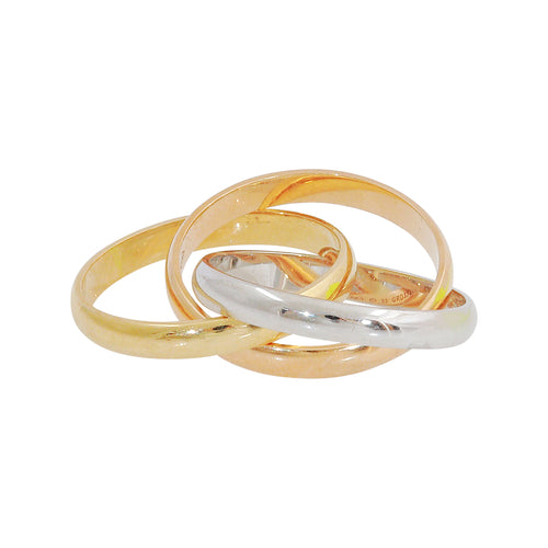 14 Karat Yellow Gold 3 Band Rolling Ring-rings-Bijoux Village Fine Jewellers