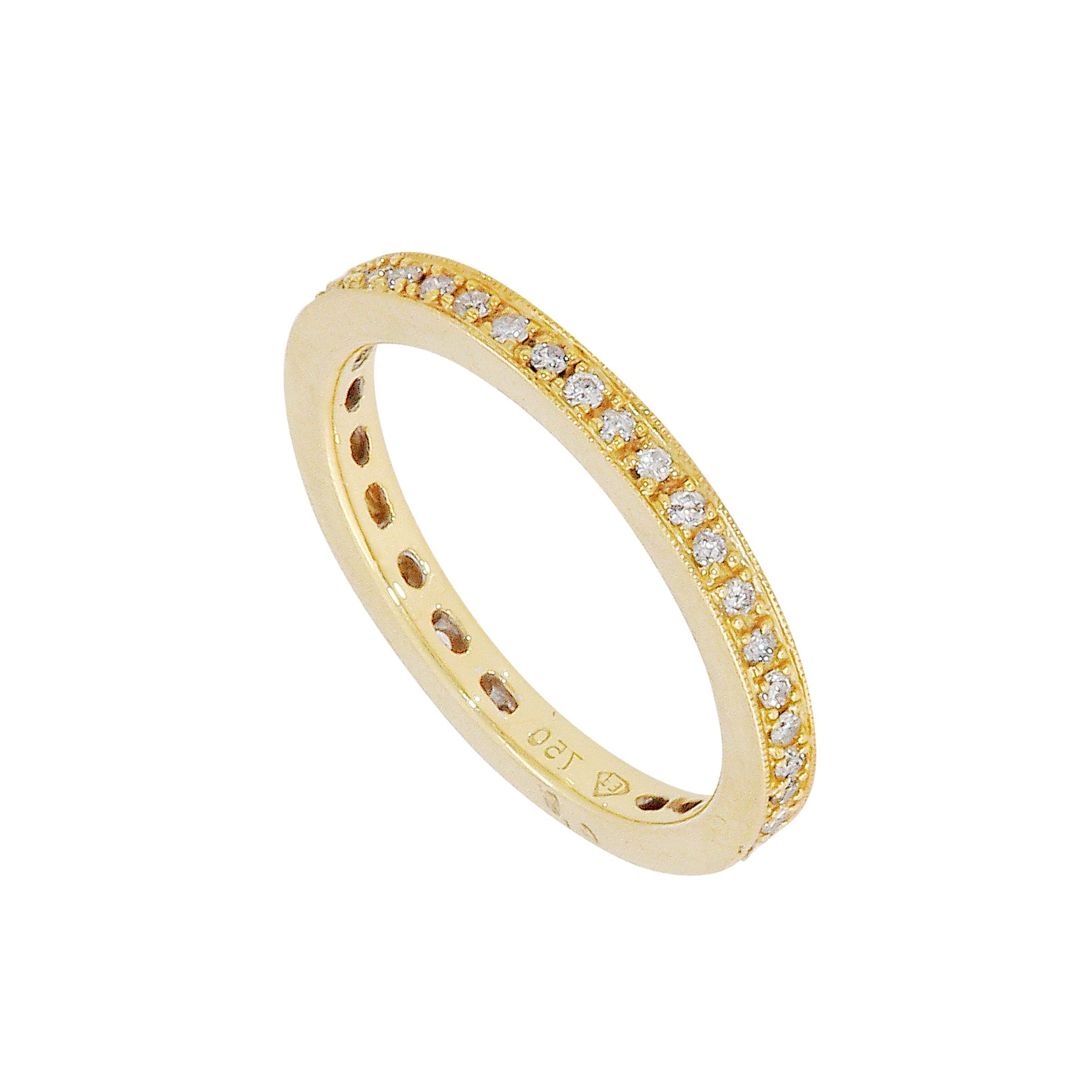 Gold Diamond Eternity Band-14 Karat-Bijoux Village Fine Jewellers