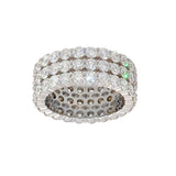 3-Row Diamond Eternity Band – 5.75 CT-18 Karat-Bijoux Village Fine Jewellers