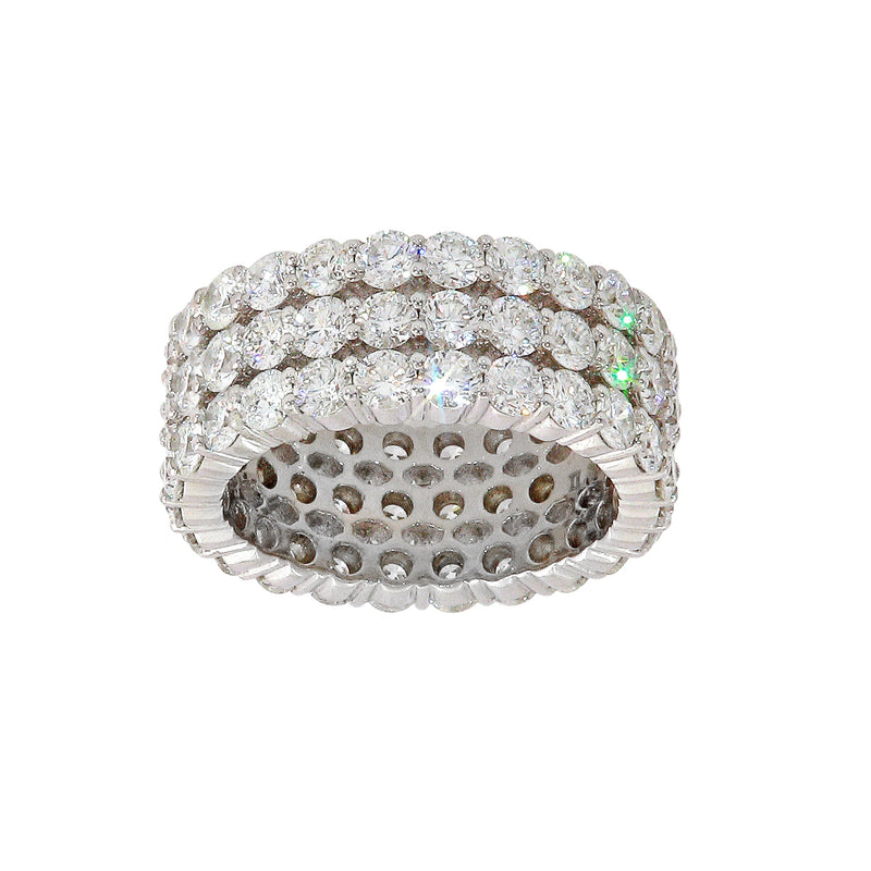 3-Row Diamond Eternity Band – 5.75 CT-18 Karat-Bijoux Village Fine Jewellers