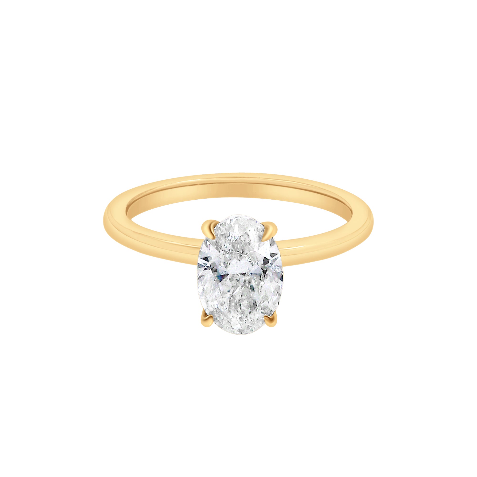 Oval Diamond Solitaire Ring-14 Karat-Bijoux Village Fine Jewellers