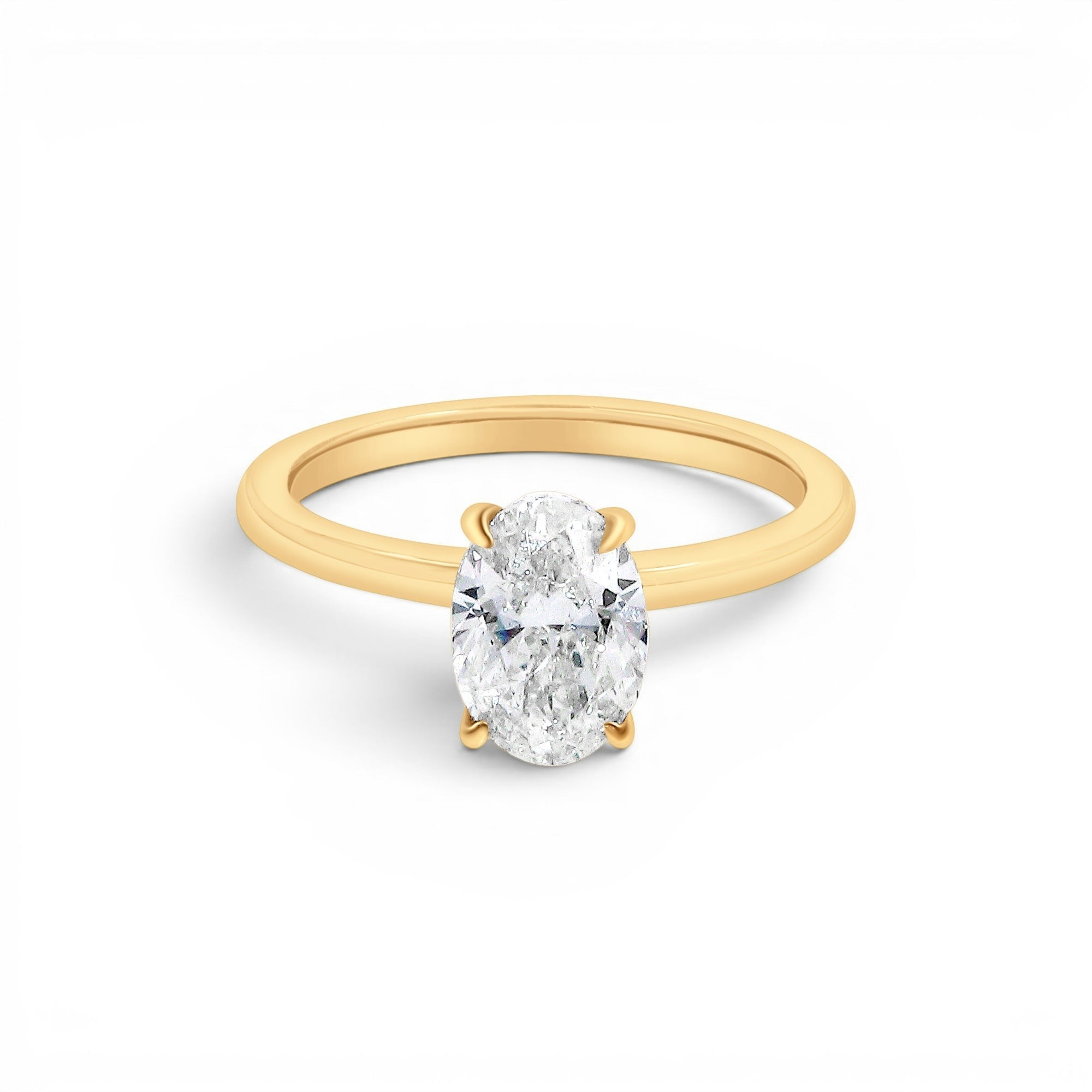 Natural Oval Diamond Solitaire Ring-Bijoux Village Fine Jewellers