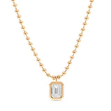 Emerald-Cut Diamond Pendant Necklace-Bijoux Village Fine Jewellers