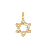Yellow Gold Diamond Star of David Pendant-Diamond-Bijoux Village Fine Jewellers