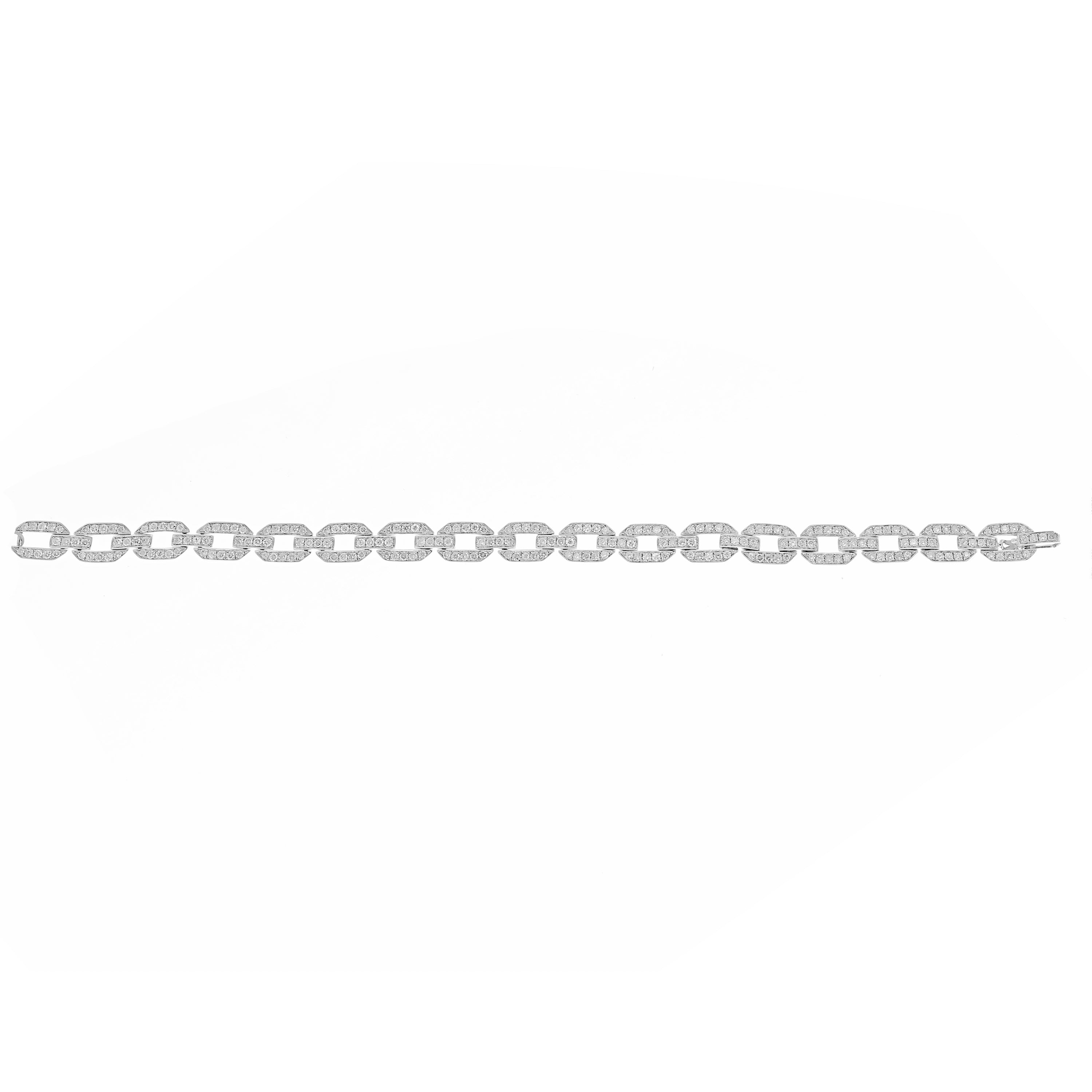 White Gold Diamond Link Bracelet – 2.68ct-Bijoux Village Fine Jewellers