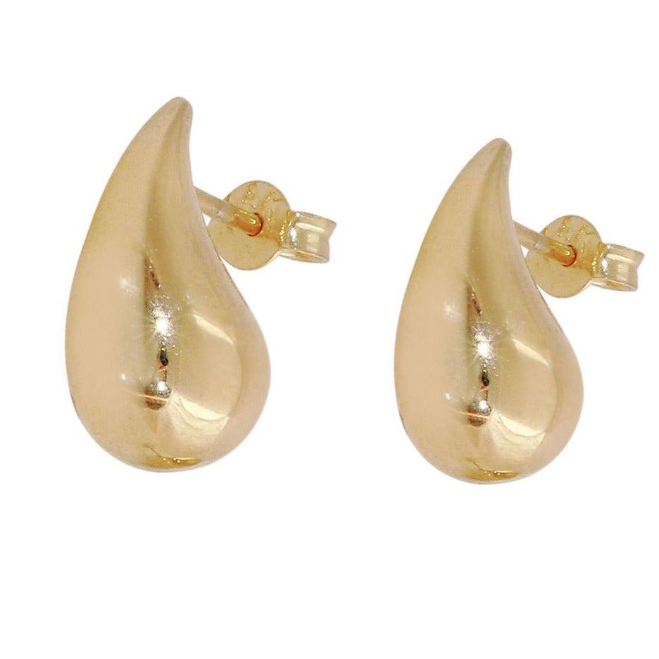 Golden Mini Teardrop Studs-Bijoux Village Fine Jewellers
