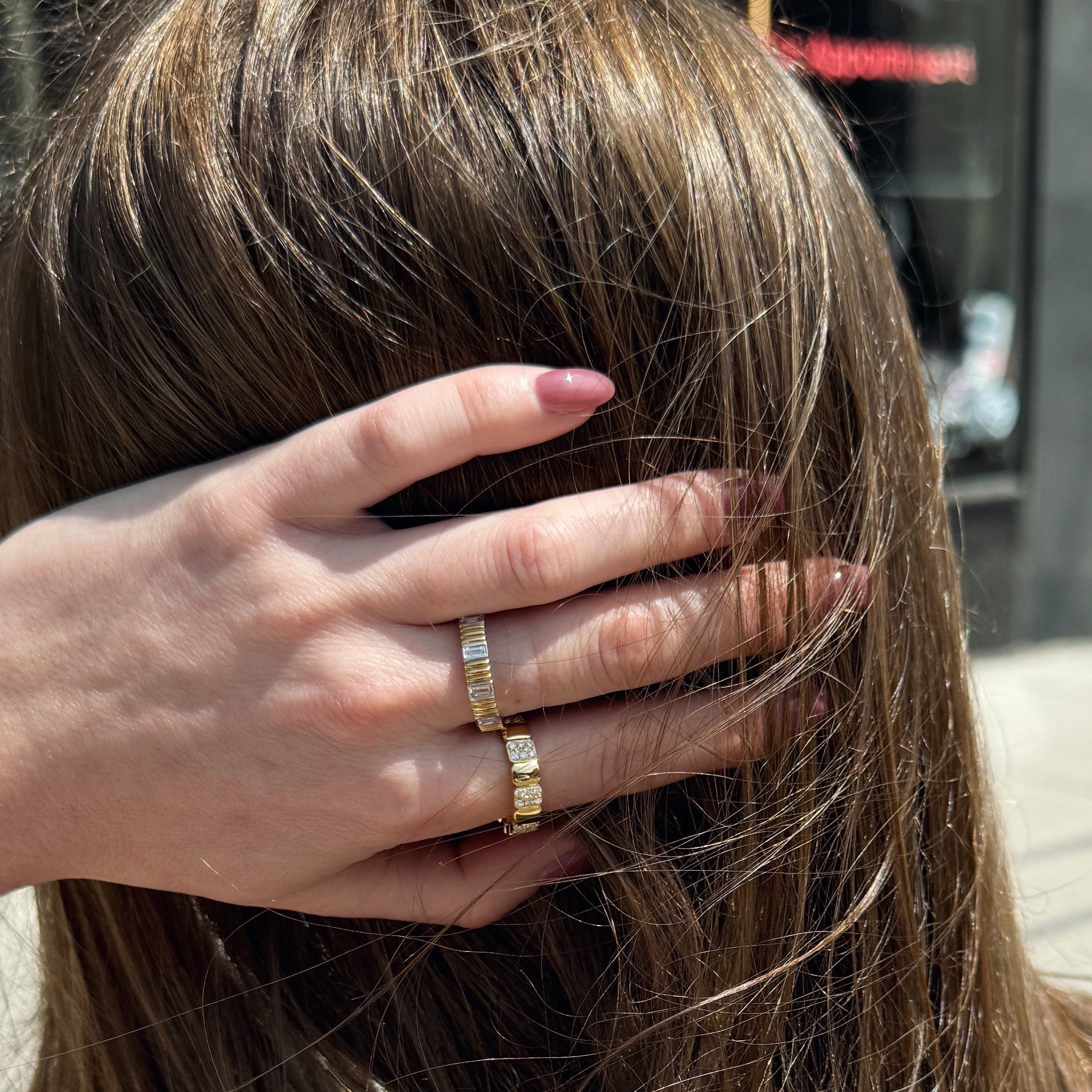 Modern Block Diamond Band-Bijoux Village Fine Jewellers