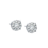 Pavé Diamond Stud Earrings-Bijoux Village Fine Jewellers