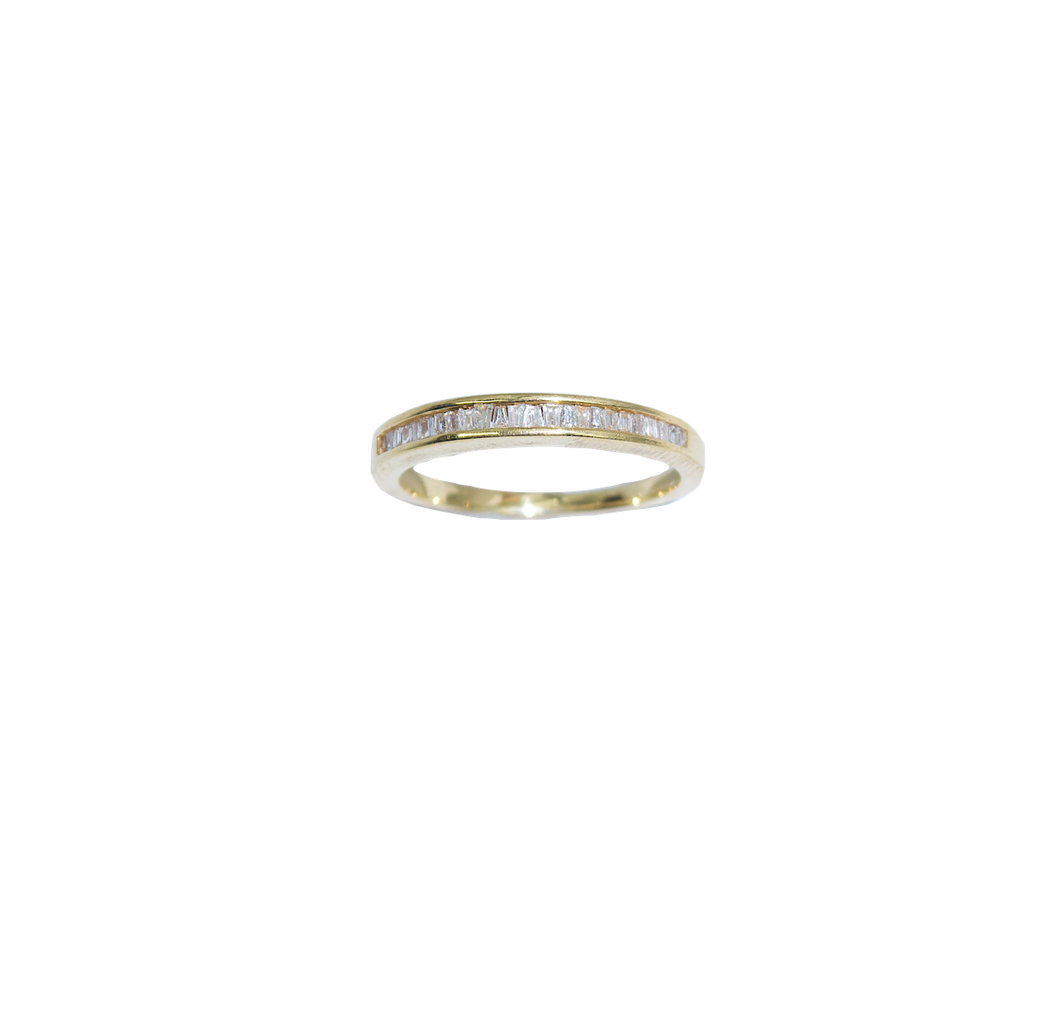 18 Karat Yellow Gold Baguette Diamond Band with .50 CTs Natural Diamonds-rings-Bijoux Village Fine Jewellers