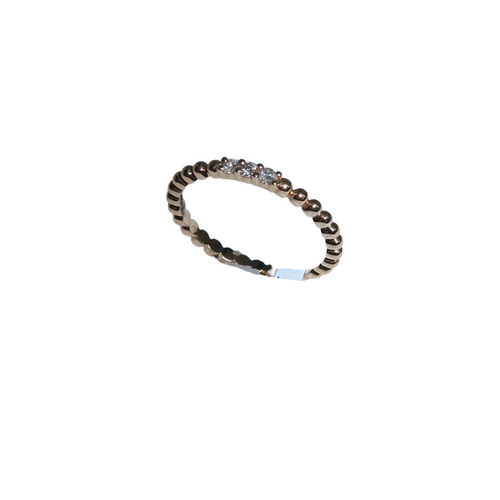 Stacking Band with Round Diamonds-rings-Bijoux Village Fine Jewellers