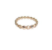 Load image into Gallery viewer, 18 Karat Pink/Rose Gold Flat Bead Stretch Bracelet-Bracelet-Bijoux Village Fine Jewellers
