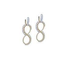 Load image into Gallery viewer, 14 Karat Yellow Gold Drop Earrings with .97 CTs Diamonds-Earring-Bijoux Village Fine Jewellers
