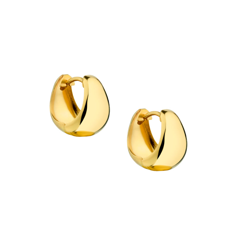 Sculpted Hoop Earrings-14 Karat-Bijoux Village Fine Jewellers