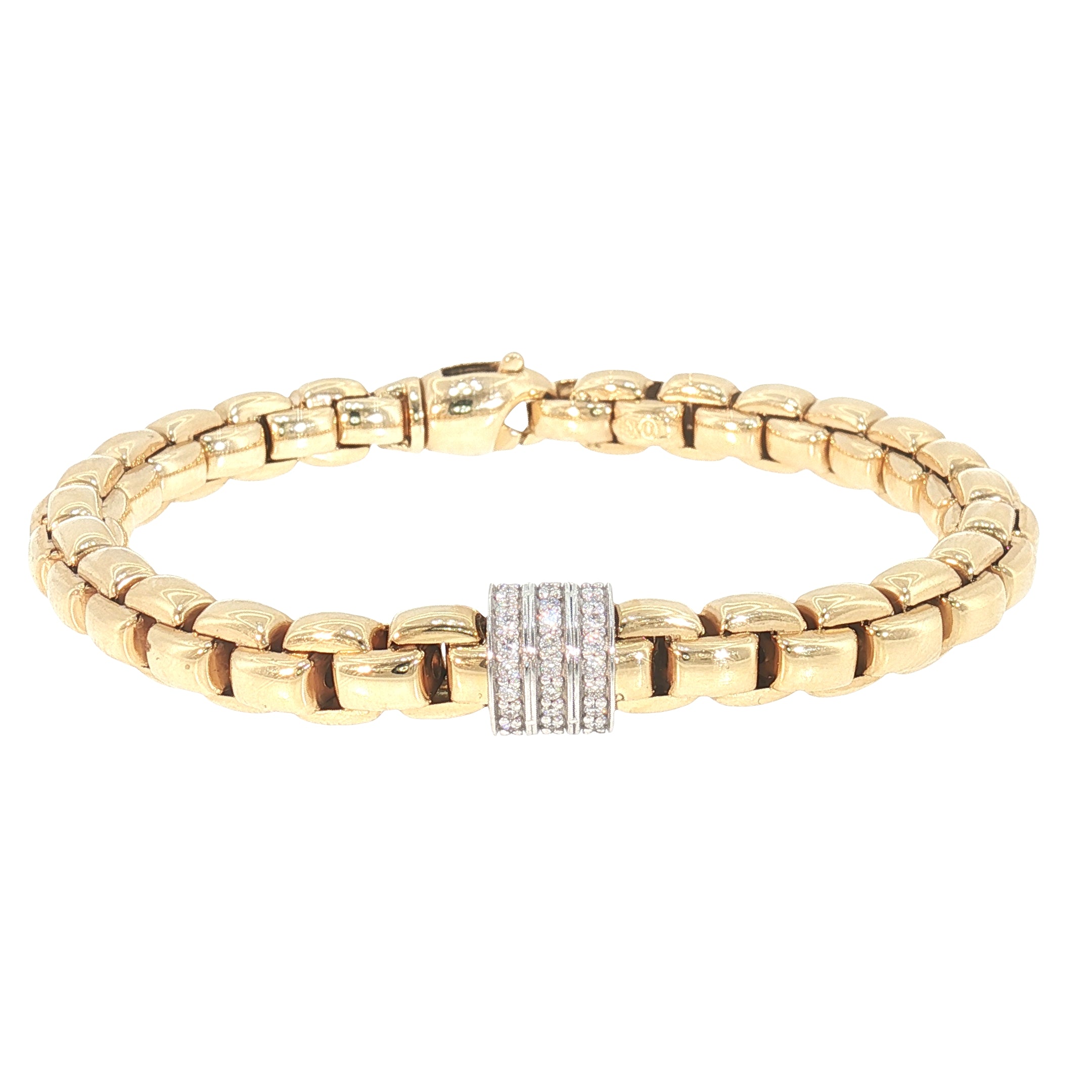 Diamond Accent Link Bracelet-Bijoux Village Fine Jewellers