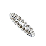 White Gold Beaded Band Ring-Bijoux Village Fine Jewellers