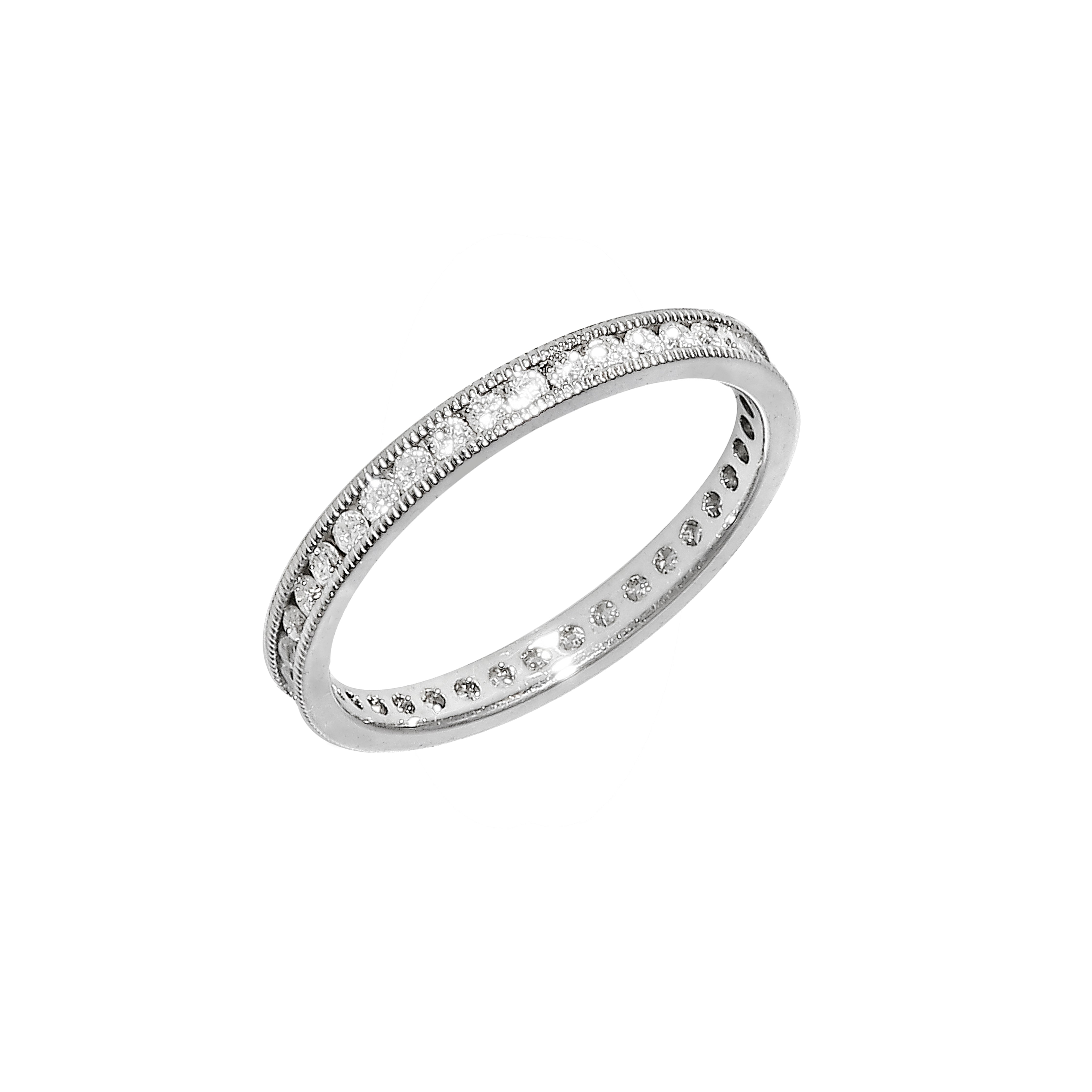 White Gold Diamond Eternity Band - .50 CTs-Bijoux Village Fine Jewellers