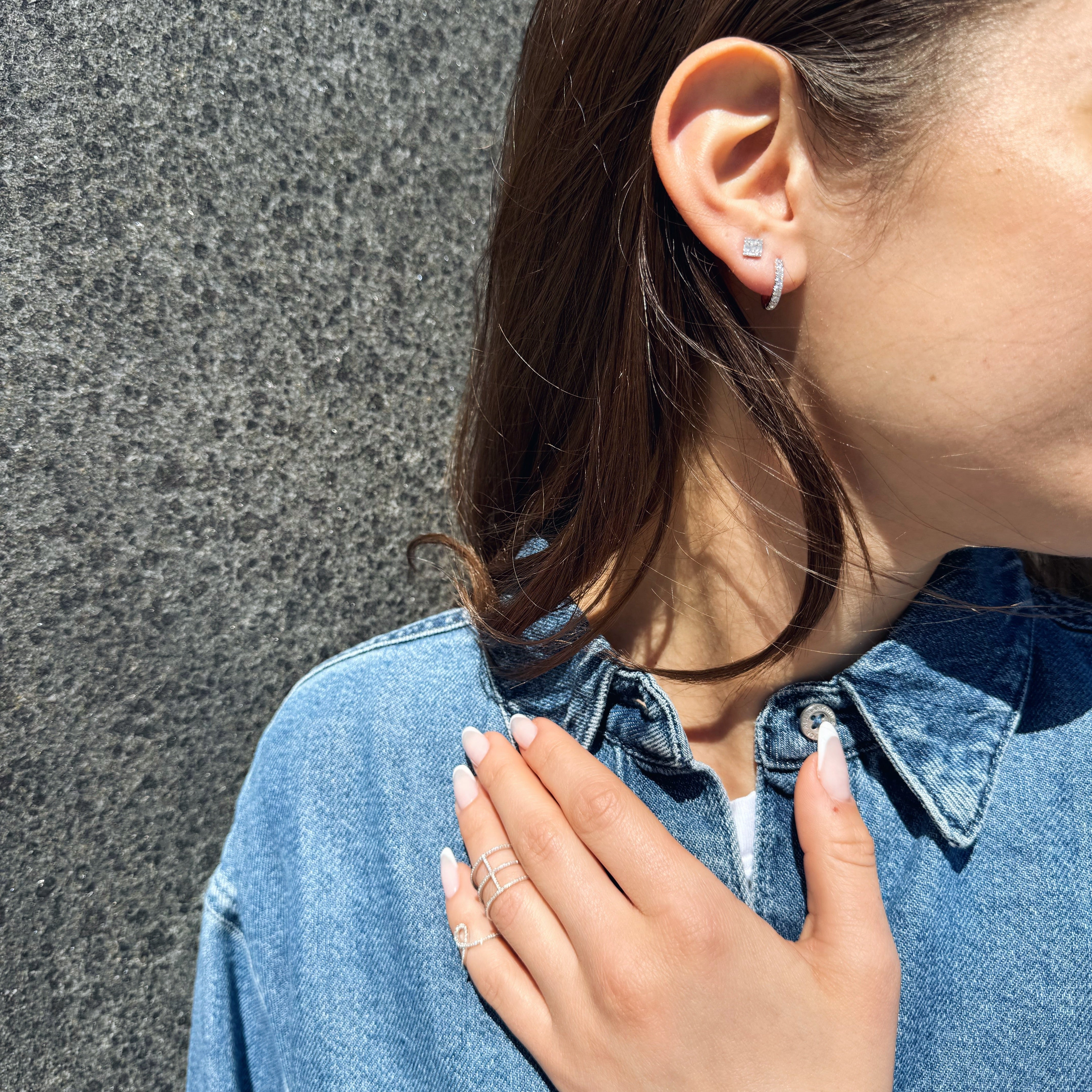 White Gold Diamond Teardrop Ring-Bijoux Village Fine Jewellers