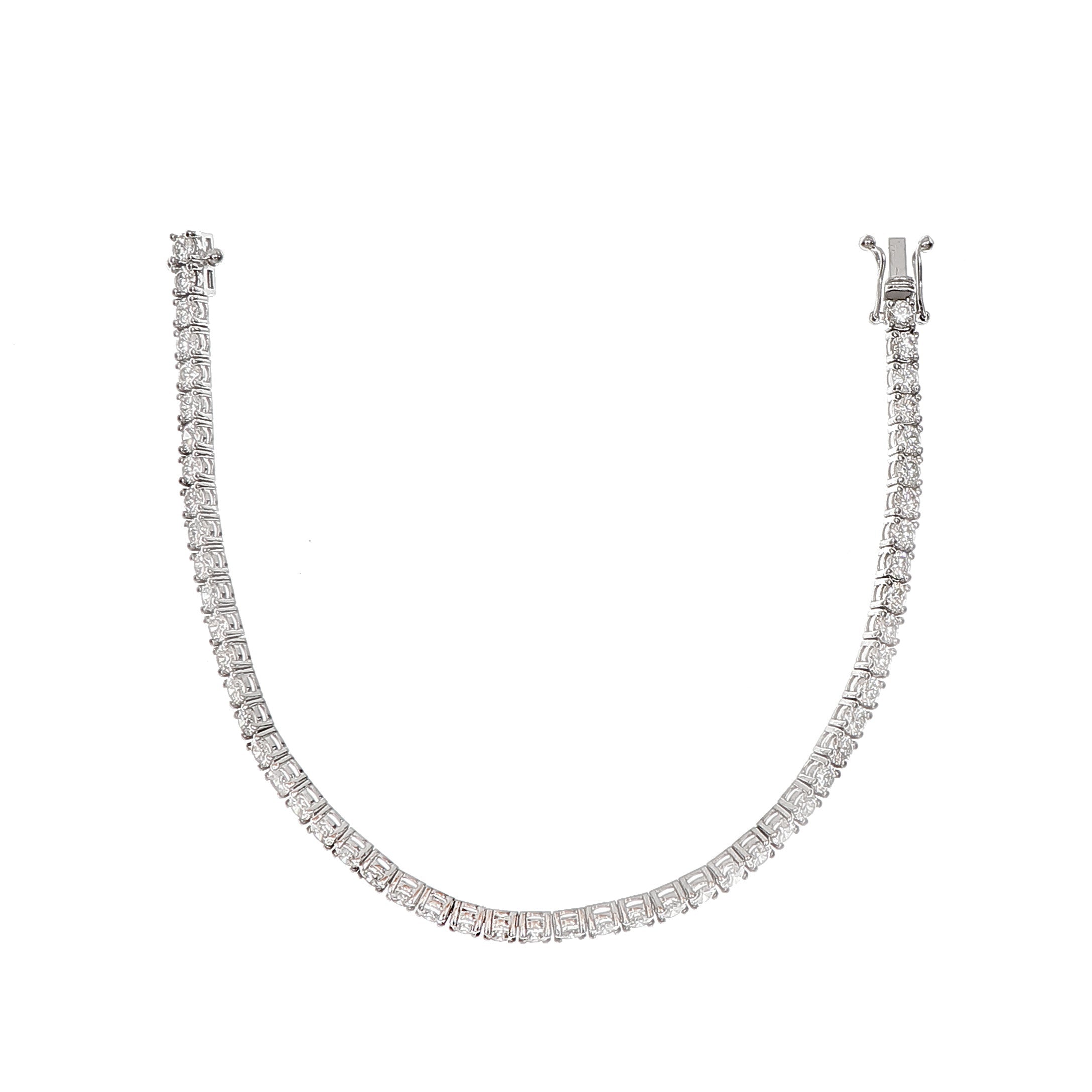White Gold Diamond Tennis Bracelet - 5.65 cts-Diamond-Bijoux Village Fine Jewellers