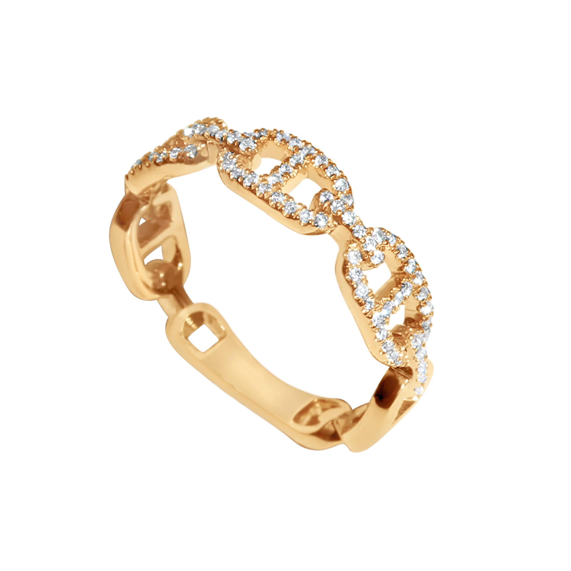 Yellow Gold Diamond Link Band-18 Karat-Bijoux Village Fine Jewellers