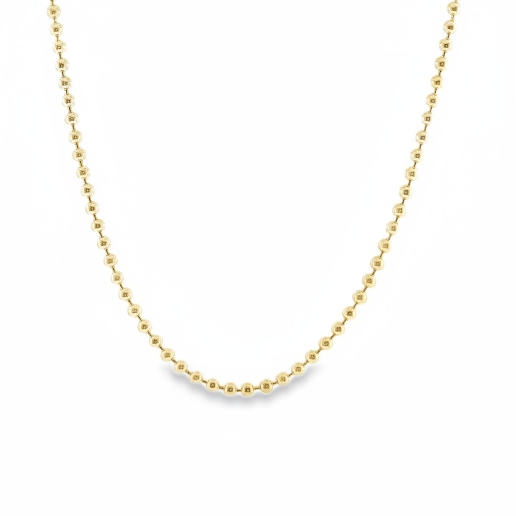 14K Gold Ball Bead Chain - 18 inch-14 Karat-Bijoux Village Fine Jewellers