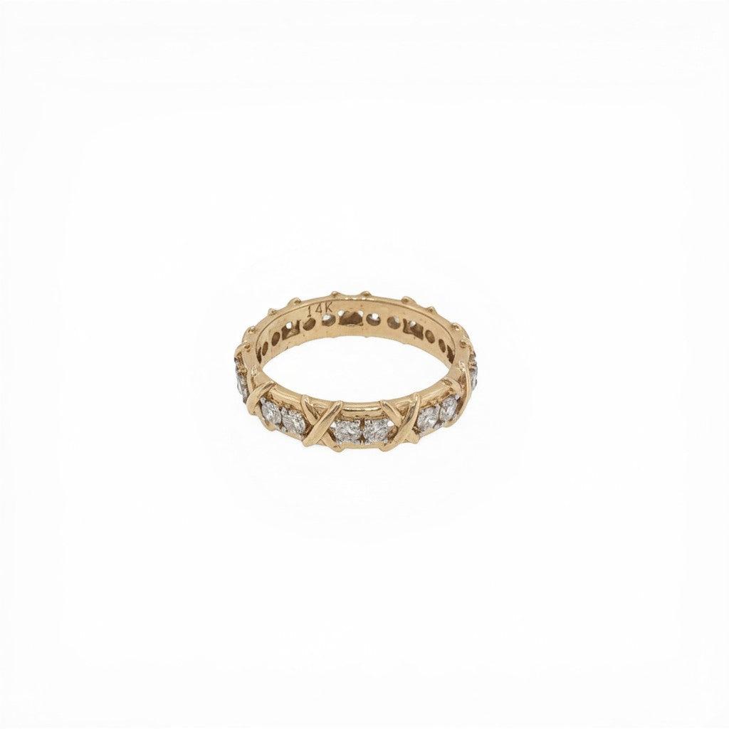 Crown Claw Diamond Eternity Band-Bijoux Village Fine Jewellers