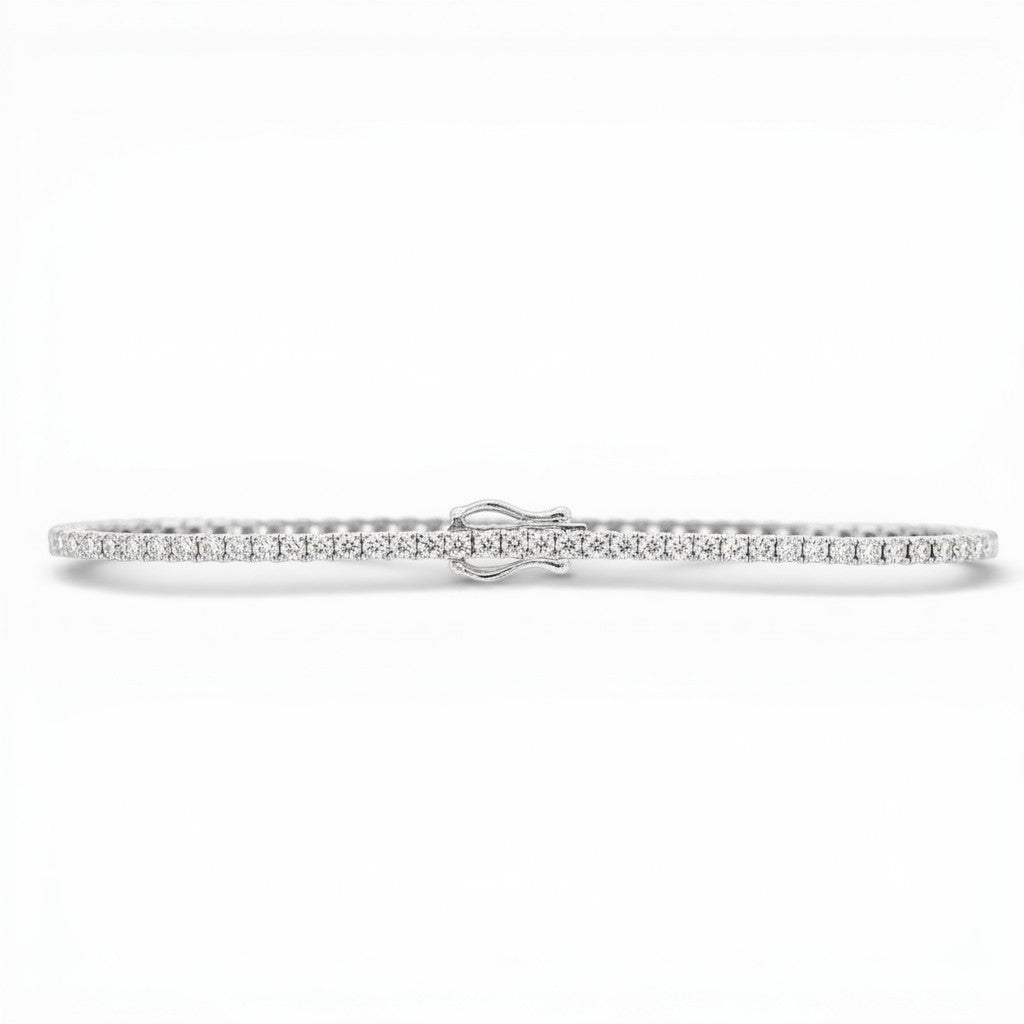 14K White Gold Diamond Tennis Bracelet – 2.17 CTW-Bijoux Village Fine Jewellers