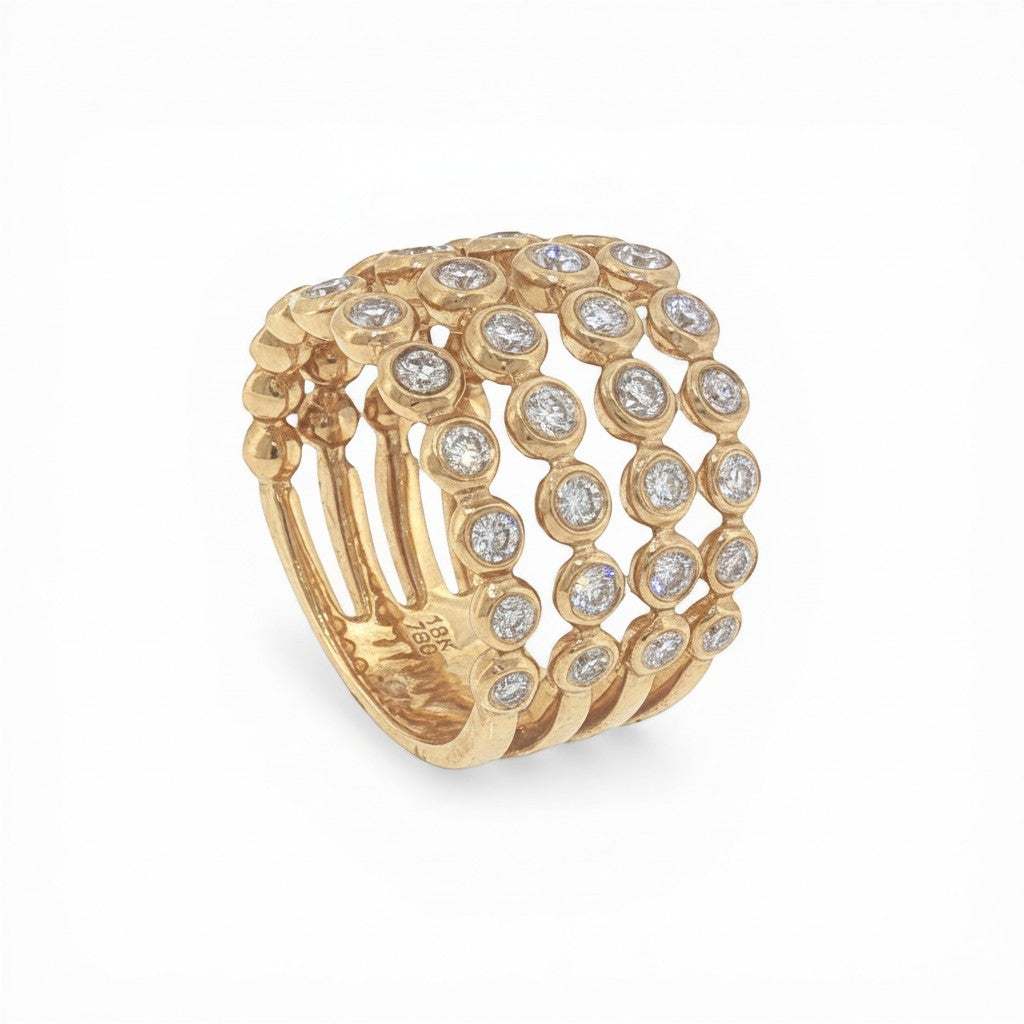 Golden Glow Diamond Bead Band-Bijoux Village Fine Jewellers