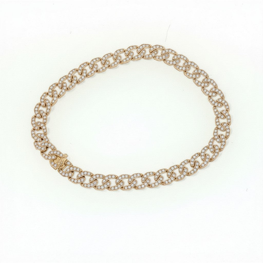 18K Yellow Gold Diamond Cuban Link Bracelet – 1.80 CT-Bijoux Village Fine Jewellers