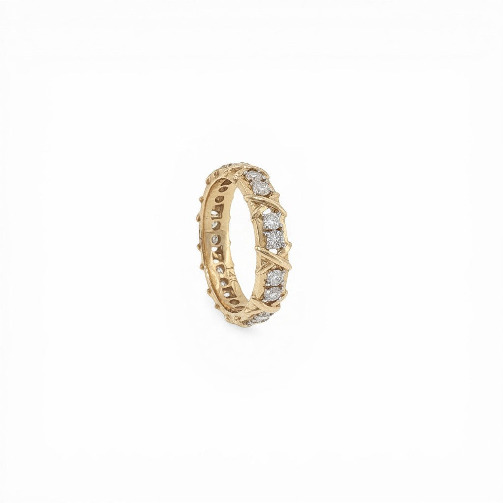 Crown Claw Diamond Eternity Band-Bijoux Village Fine Jewellers