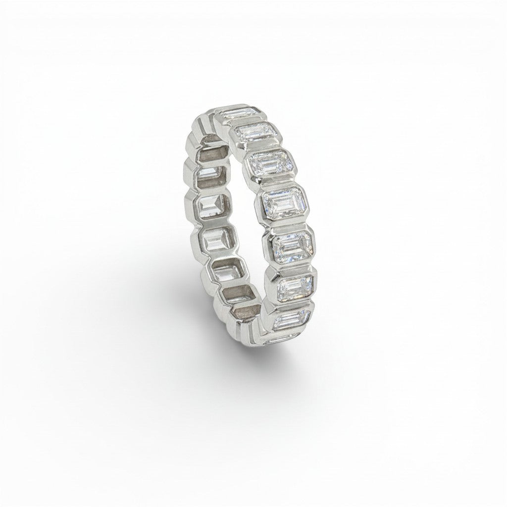 Emerald-Cut Diamond Eternity Band-Bijoux Village Fine Jewellers