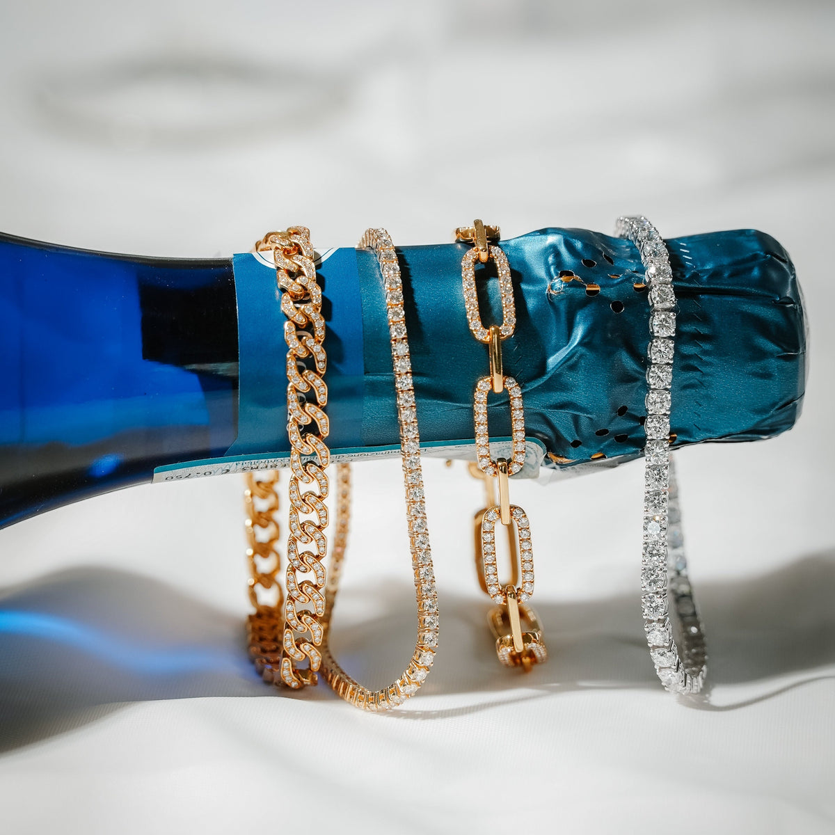 14K Yellow Gold Natural Diamond Tennis Bracelet – 3.24 CTW-Diamond Bracelets-Bijoux Village Fine Jewellers