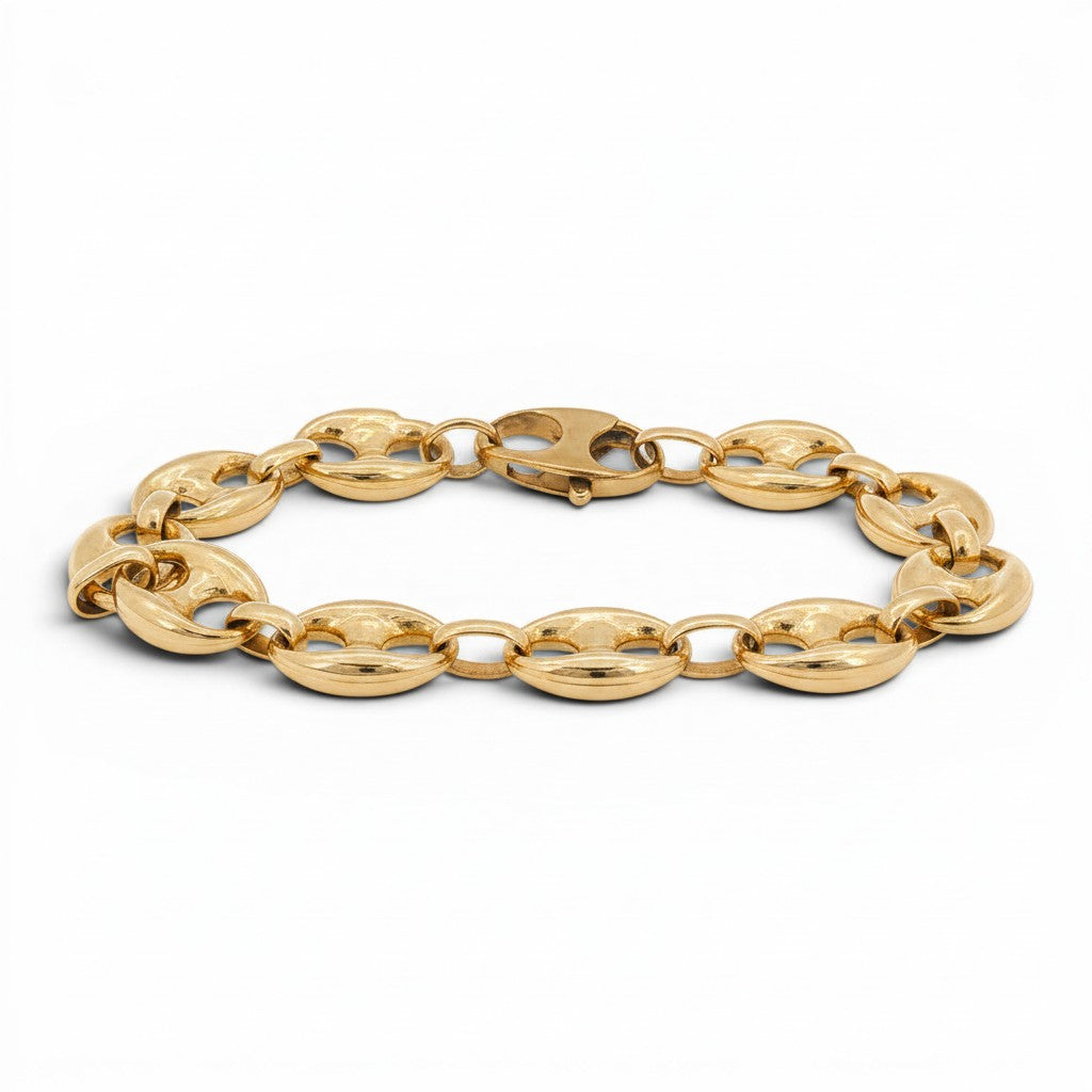14K Yellow Gold Italian Anchor Link Bracelet-14 Karat-Bijoux Village Fine Jewellers