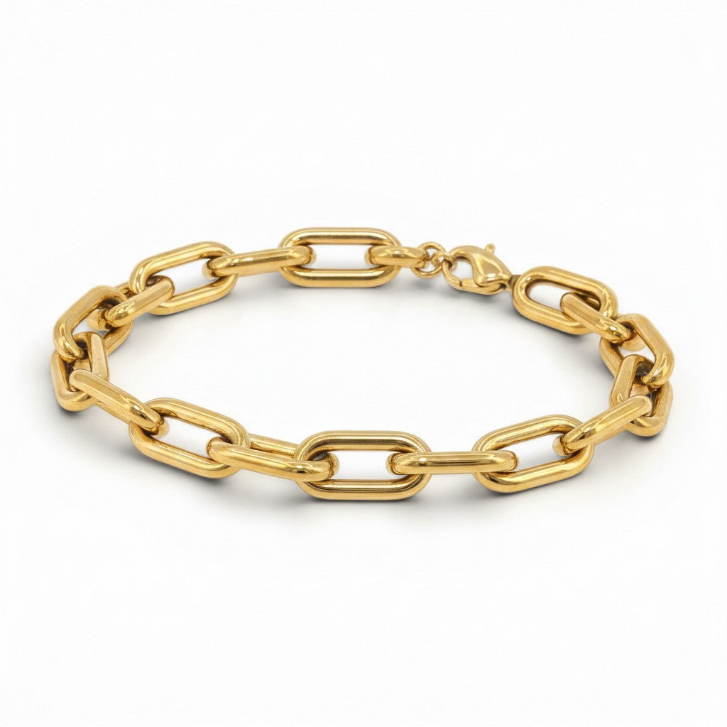 14K Yellow Gold Italian Paperclip Link Bracelet-14 Karat-Bijoux Village Fine Jewellers