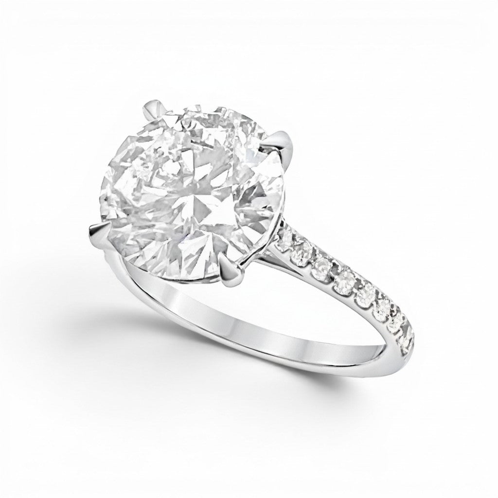 Classic Round Brilliant Diamond Engagement Ring-Bijoux Village Fine Jewellers