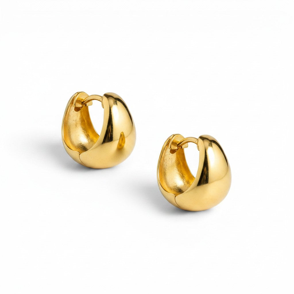 Sculpted Hoop Earrings-Bijoux Village Fine Jewellers