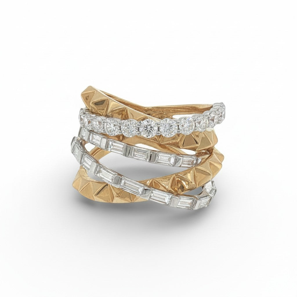 Luxe Fusion Diamond Ring-Bijoux Village Fine Jewellers