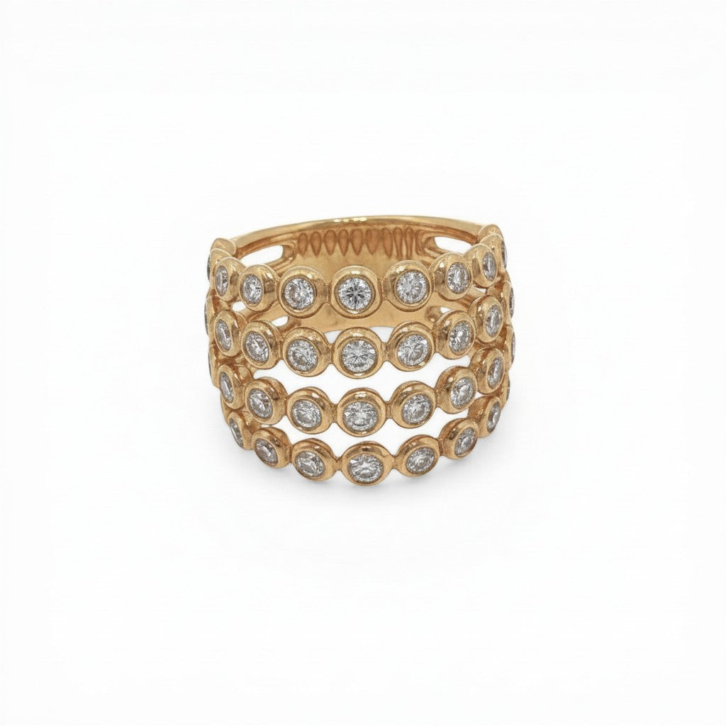 Golden Glow Diamond Bead Band-Bijoux Village Fine Jewellers