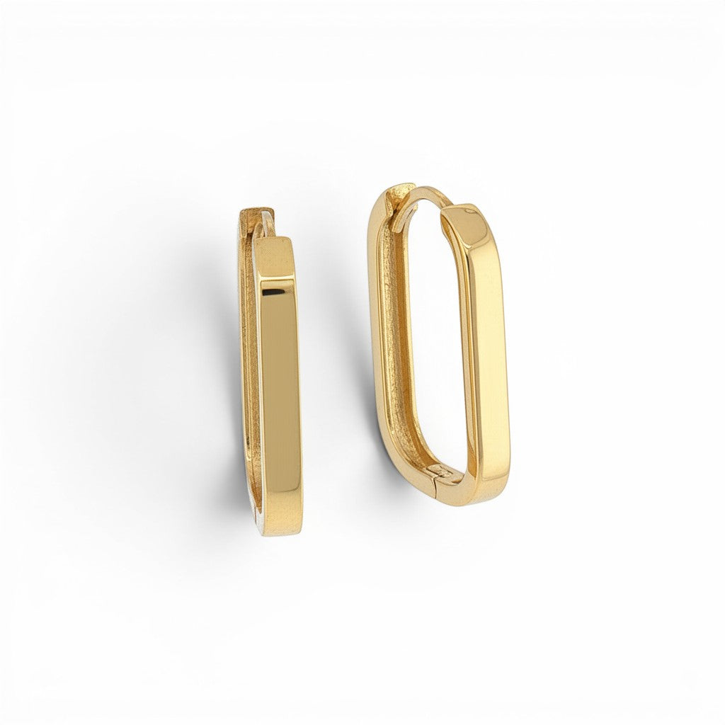 Paperclip Hoops-10 Karat-Bijoux Village Fine Jewellers