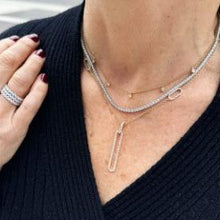 Load image into Gallery viewer, Luxe Square Tennis Necklace-Necklace-Bijoux Village Fine Jewellers
