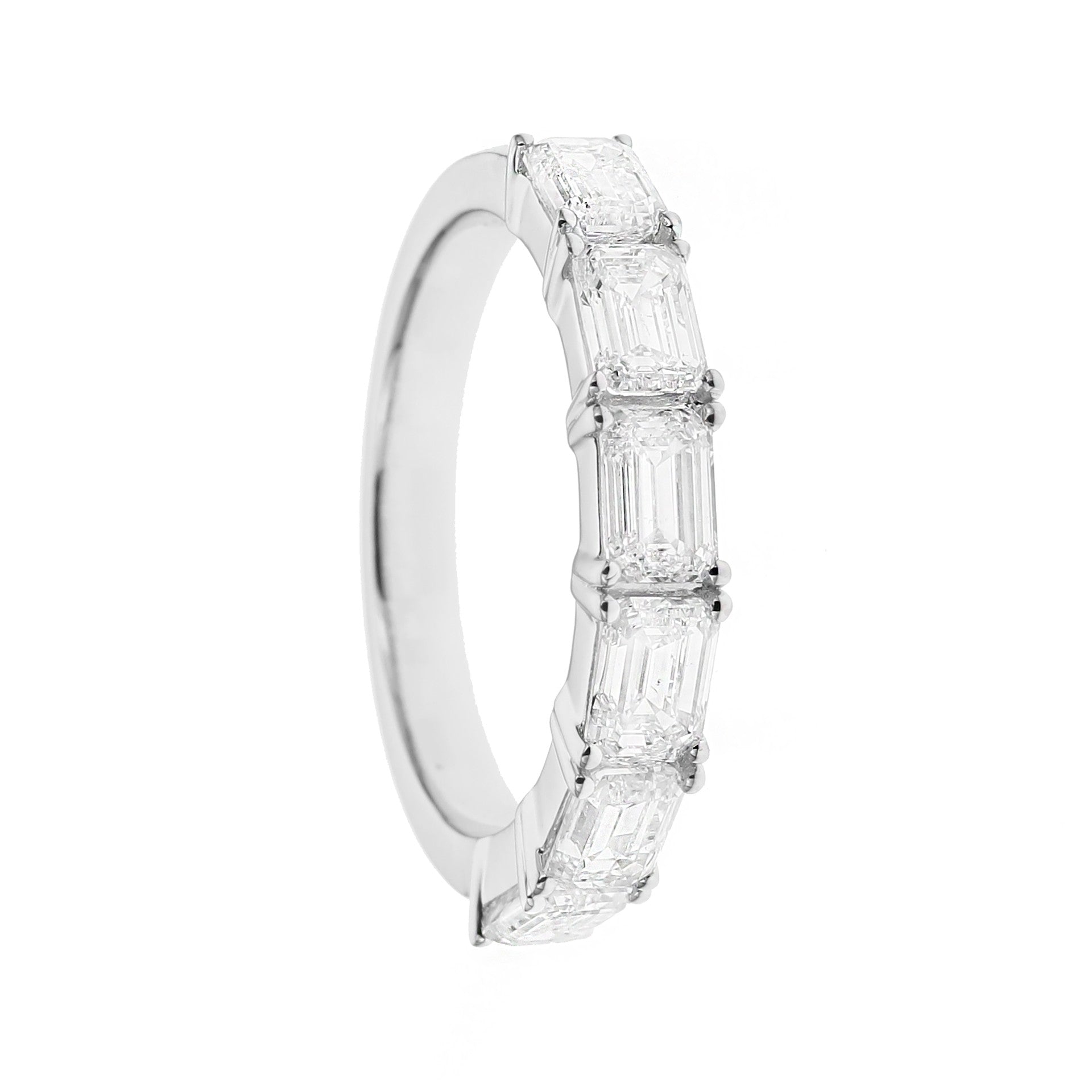 Emerald Cut Diamond Band-Bijoux Village Fine Jewellers