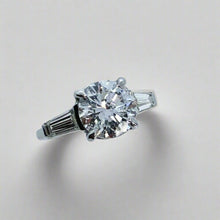 Load image into Gallery viewer, Round Diamond Engagement Ring with Tapered Baguettes-rings-Bijoux Village Fine Jewellers
